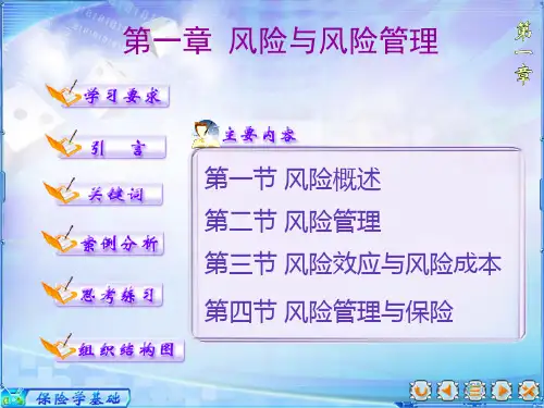 保险学基础(第二版)课件第一章 风险与风险管理