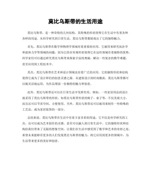 莫比乌斯带的生活用途