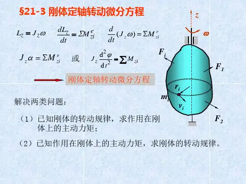 §21-3刚体定轴转动微分方程
