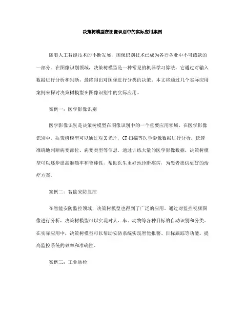 决策树模型在图像识别中的实际应用案例(四)