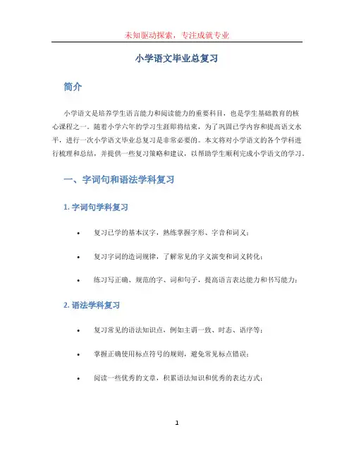 小学语文毕业总复习 (3)