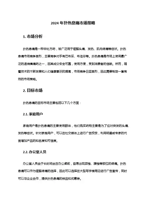 2024年扑热息痛市场策略