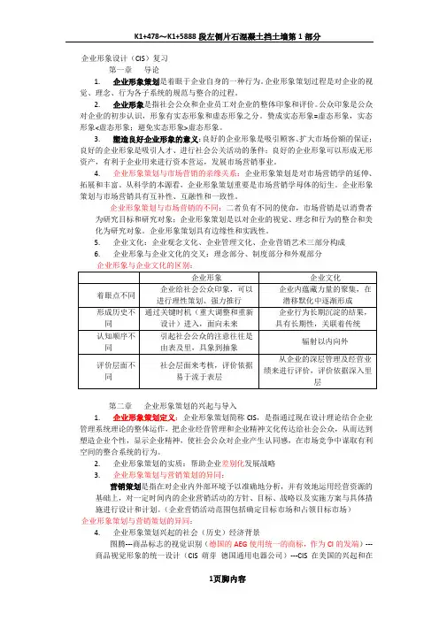 企业形象设计(CIS)复习