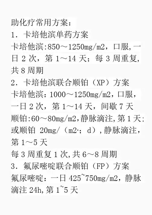胃癌的辅助化疗方案(精品课件)