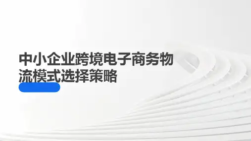 中小企业跨境电子商务物流模式选择策略