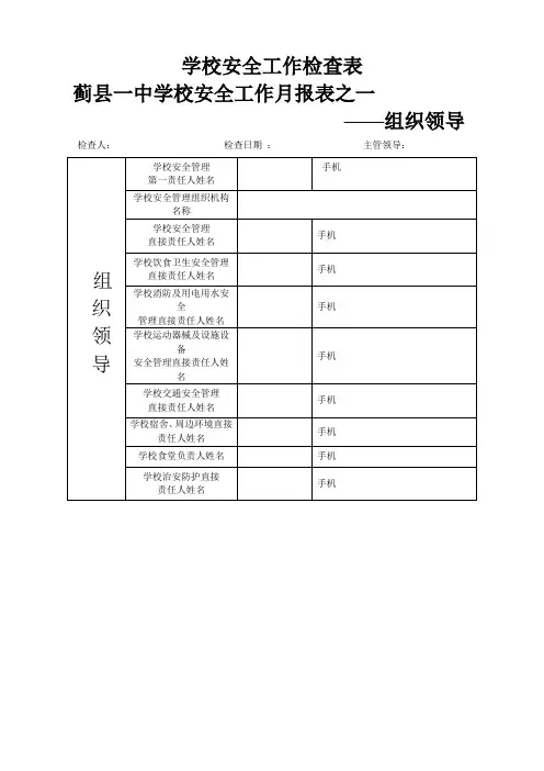 学校安全工作检查表[1]