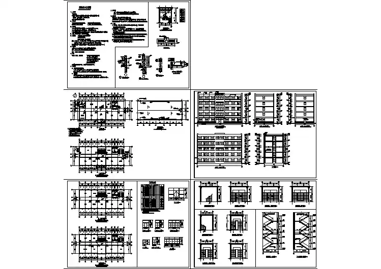 2340平方米五层办公楼建筑CAD图