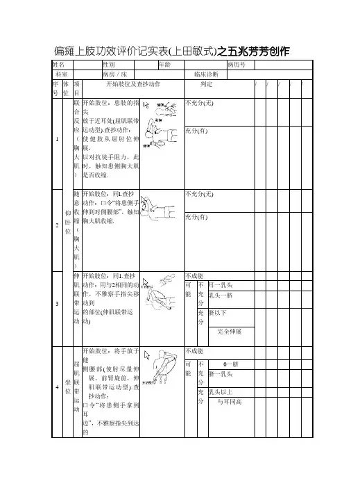 上田敏评定表