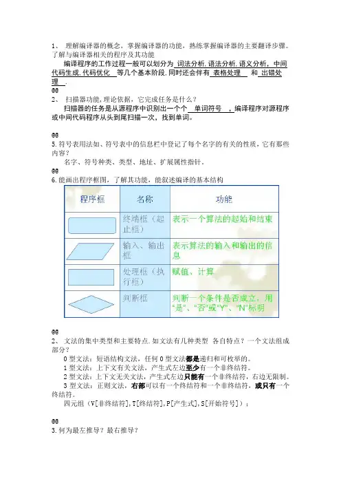 编译原理复习大纲lk