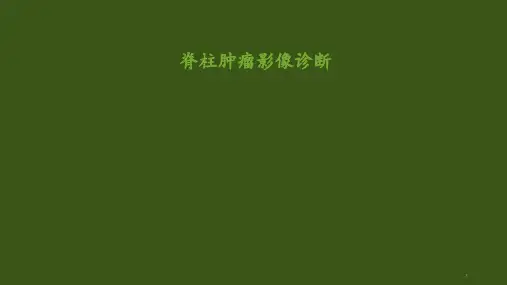脊柱肿瘤影像学PPT课件