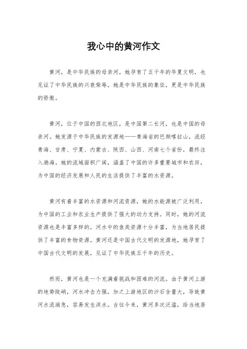 我心中的黄河作文