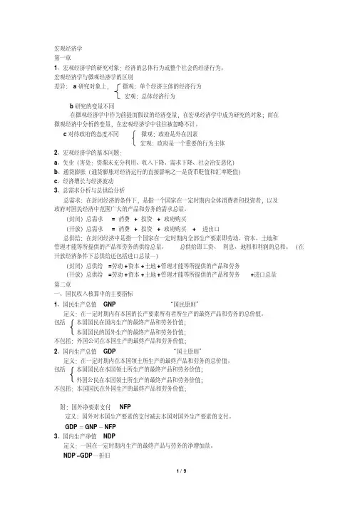 宏观经济学——精选推荐