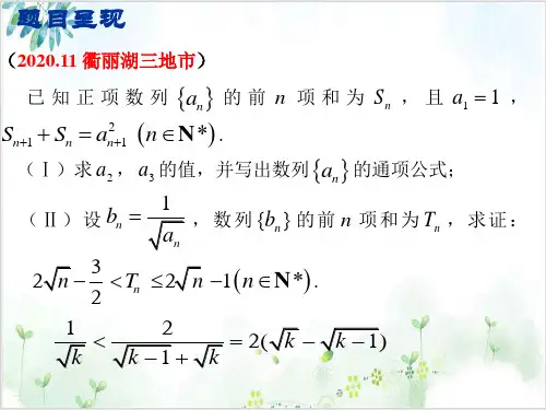 高考数学数列不等式的放缩初探精品PPT课件