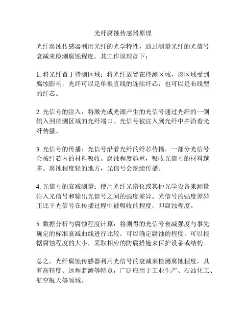 光纤腐蚀传感器原理