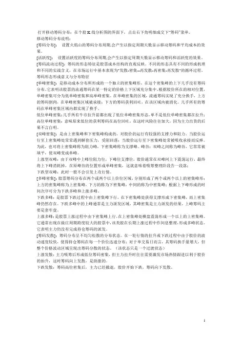 通达信移动筹码分布资料