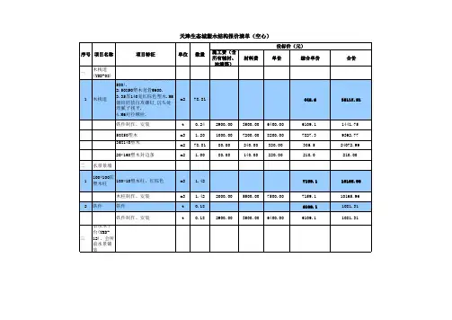 塑木报价清单