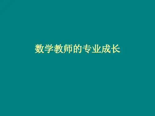 数学教师的专业成长