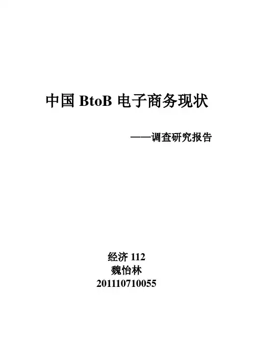 中国BtoB电子商务现状