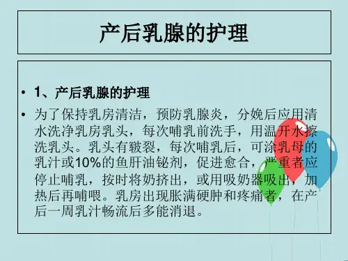 产后乳房护理  ppt课件