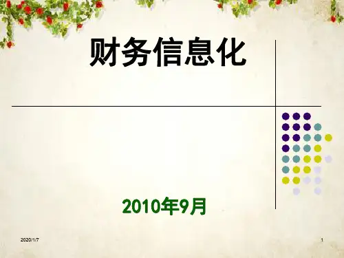 财务信息化管理培训(ppt 33页)