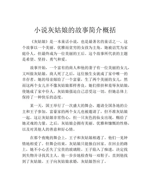 小说灰姑娘的故事简介概括