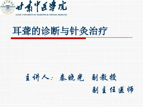 耳聋的诊治PPT