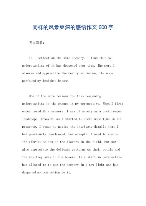 同样的风景更深的感悟作文600字