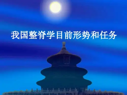 整脊学当前形势ppt课件