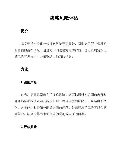 战略风险评估
