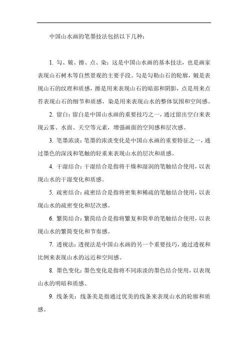 中国山水画笔墨技法