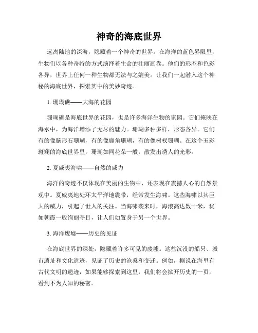 神奇的海底世界