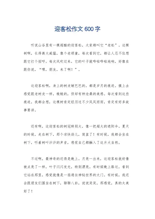 迎客松作文600字