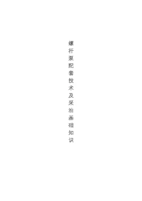 螺杆泵基础知识培训讲义