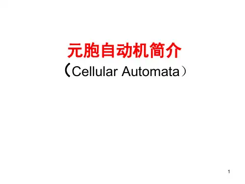 元胞自动机简介ppt课件