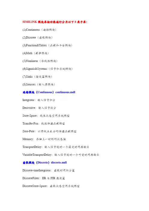 simulink常用模块