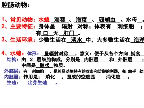 第五单元第一章动物的主要类群知识点