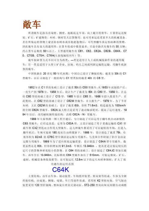 货运列车简介[优质文档]