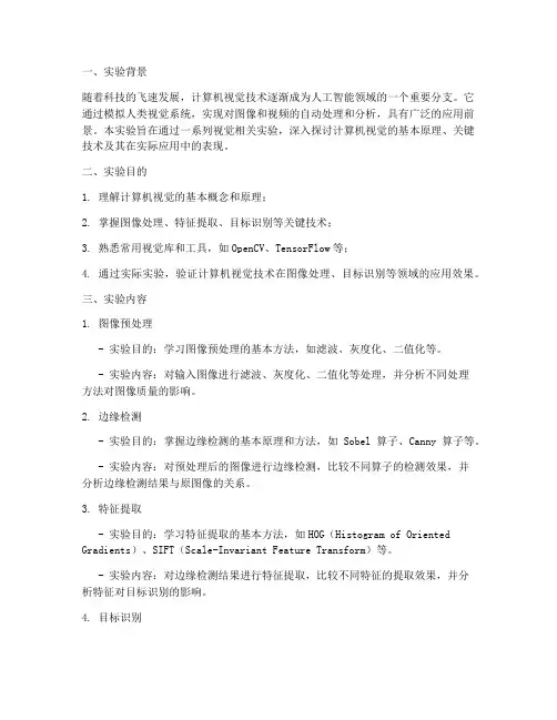 视觉相关实验报告