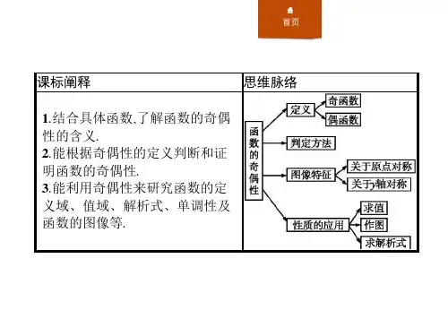 函数的奇偶性函数教学课件
