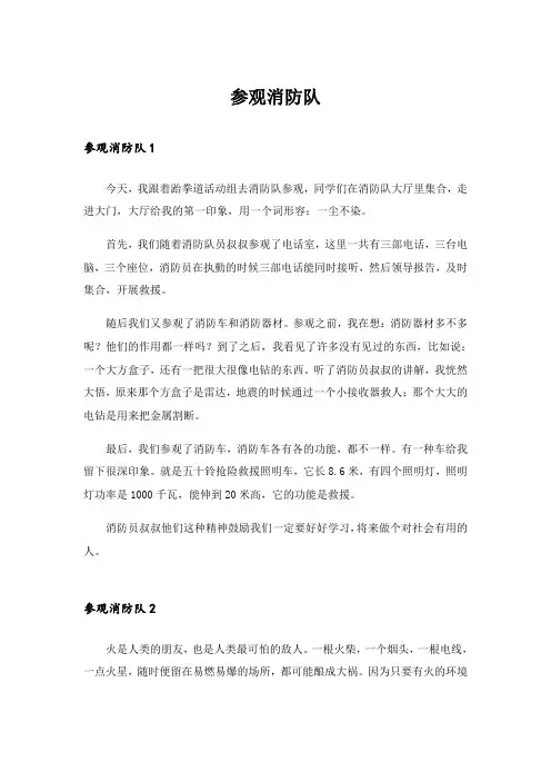 实用文_参观消防队