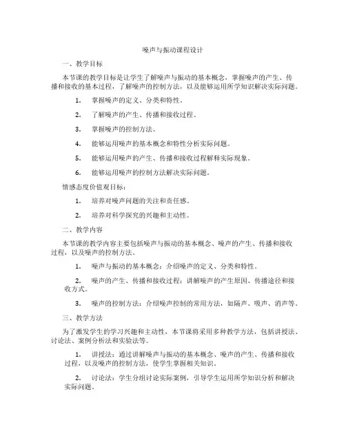 噪声与振动课程设计