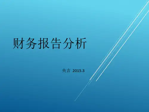 财务报表分析第三章 盈利能力分析