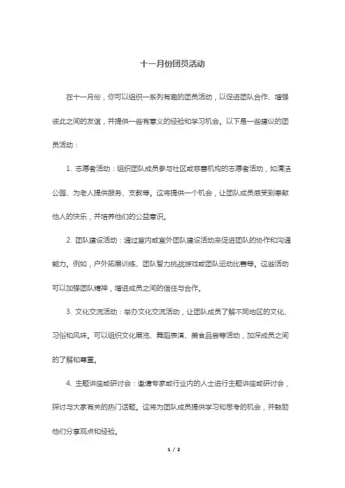 十一月份团员活动
