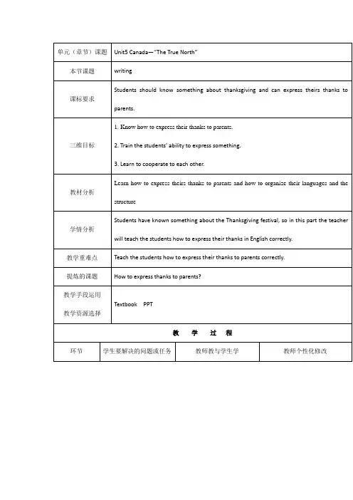 人教版高中英语必修三教案：Unit5+Period10+Writing.doc