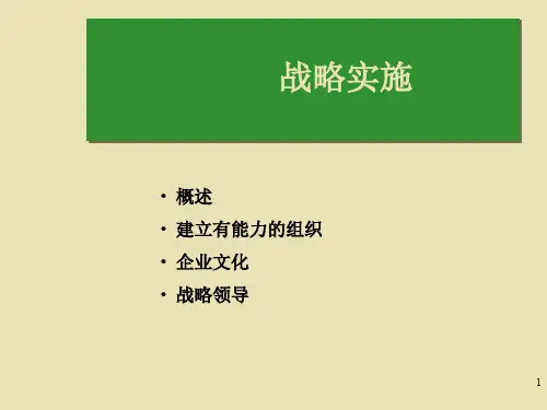 现代企业战略实施方案分析(ppt 84页)