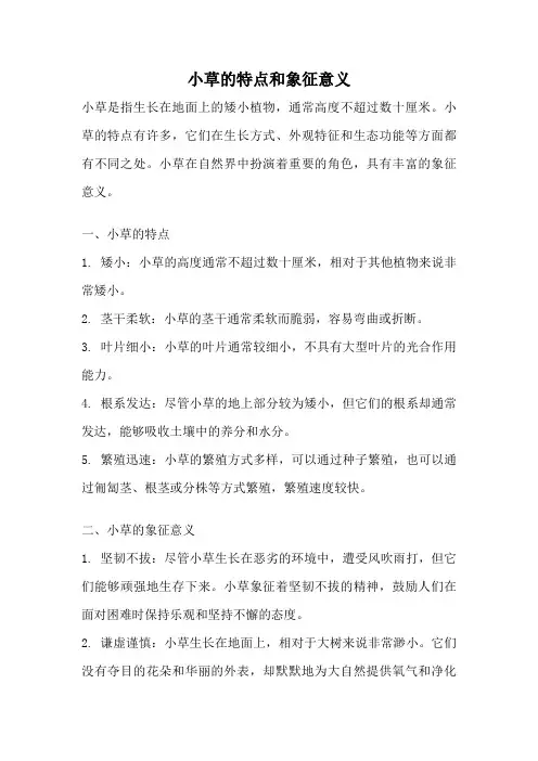 小草的特点和象征意义