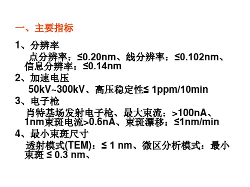 FEITecnaiG2F30场发射透射电镜