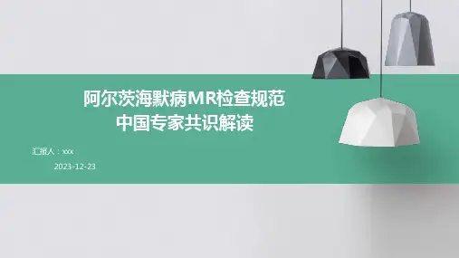 阿尔茨海默病MR检查规范中国专家共识解读PPT课件