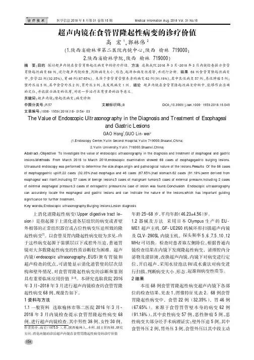 超声内镜在食管胃隆起性病变的诊疗价值