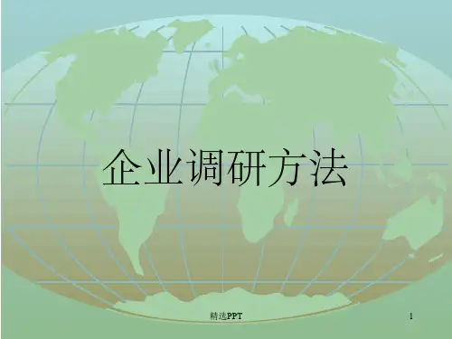 《企业调研方法》PPT课件